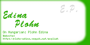 edina plohn business card